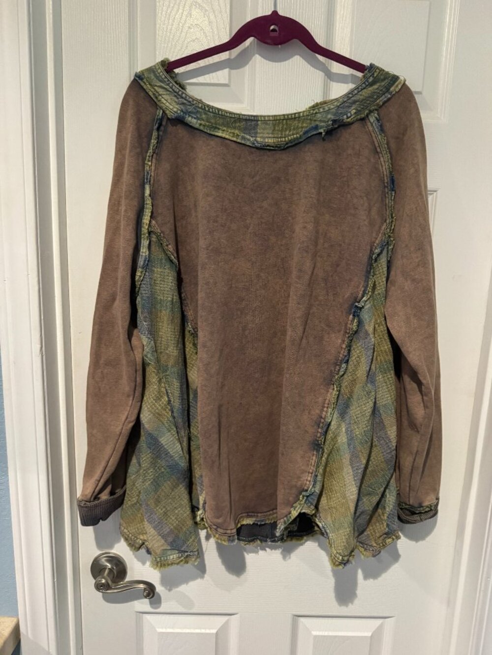 EUC OLI & HALI SIZE LARGE CAN FIT PLUS SIZE TO 3XL PATCHWORK A-LINE SWEATSHIRT